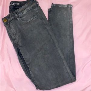 American Eagle Distressed Grey Jeans